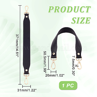 マイクロファイバーレザーバッグハンドル ライトゴールド合金の