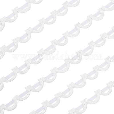 サテンリボン  ハーフリング  ホワイト  1-1/8インチ（27~30mm）&nbsp;SRIB-WH0007-10A-1