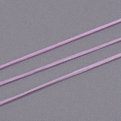 フラット弾性クリスタルストリング  弾性ビーズ糸  ストレッチブレスレット作り用  ピンク  0.8mm  約109.36ヤード（100m）/ロール&nbsp;EW-WH0002-01C-1