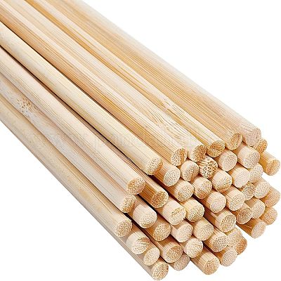 PATIKIL 1-1/8 X 6 Inch Dowel Rods Wood Sticks, 10 Pcs Unfinished Wooden Dowel Rods Round Dowels Hardwood Sticks For DIY Crafts And Home Decor
