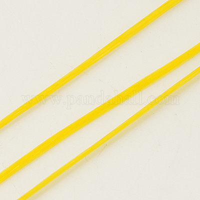 フラット弾性クリスタルストリング  弾性ビーズ糸  ストレッチブレスレット作り用  ゴールド  0.8mm&nbsp;EC-G002-0.8mm-11-1