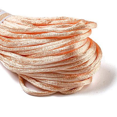 ポリエステル刺繍糸  クロスステッチの糸  桃パフ  3mm  20 M /バンドル&nbsp;OCOR-C005-C13-1