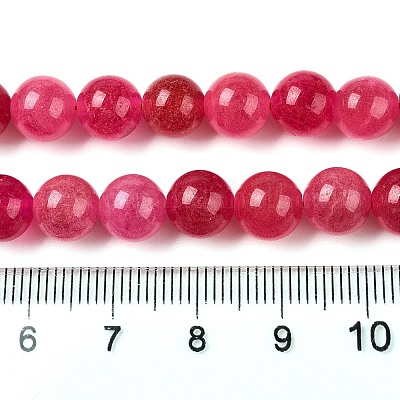 Dyed Natural White Jade Beads Strands&nbsp;G-T138-8mm-210-36-1