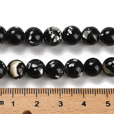 Assembled Synthetic Stone and Trochus Shell Beads Strands&nbsp;G-B128-08C-04-1
