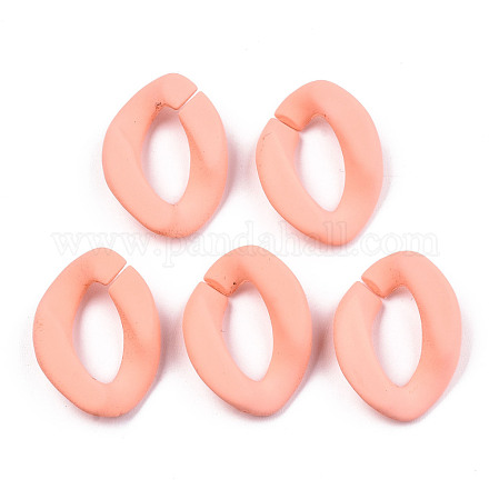 Opaque Spray Painted Acrylic Linking Rings X-OACR-S036-001A-I13-1