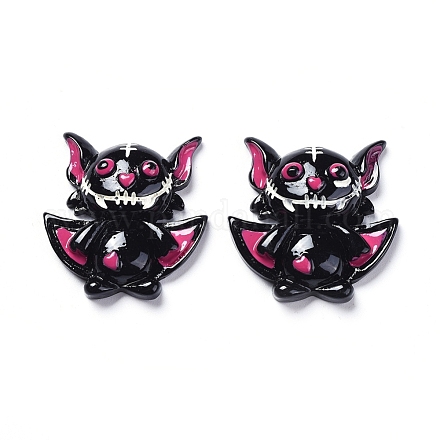 Halloween Theme Opaque Resin Cabochons RESI-D0003-13-1
