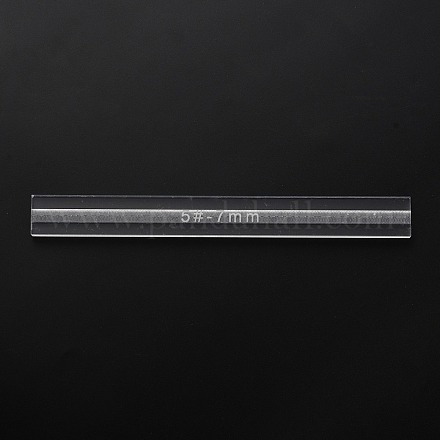 アクリル製こぼれツール  ジッパーゴム引き用  長方形  透明  19.7x2.07x0.75cm&nbsp;TOOL-WH0001-32F-1