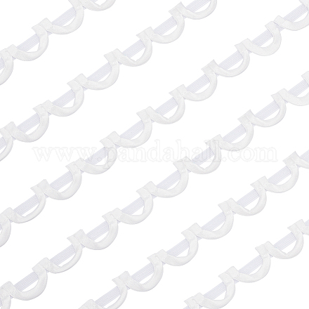 サテンリボン  ハーフリング  ホワイト  1-1/8インチ（27~30mm）&nbsp;SRIB-WH0007-10A-1