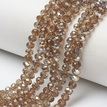 Electroplate Glass Beads Strands EGLA-A034-T4mm-K05-1