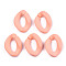 Opaque Spray Painted Acrylic Linking Rings, Quick Link Connectors, for Curb Chains Making, Twist, Light Salmon, 23x17x4.5mm, Inner Diameter: 13.5x7mm