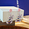Easter Acrylic Dangle Stud Earrings, Dark Blue, Rabbit, 62x29mm