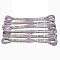 6Skeins Polyester Metallic Embroidery Threads, Dark Gray, 0.8mm, about 8.75 Yards(8m)/Skein