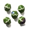 Vintage Style Glazed Ceramic Porcelain Beads, Faceted Bicone, Olive Drab, 11.5x10mm, Hole: 2mm