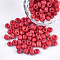 3/0 Glass Seed Beads, Opaque Colours, Round, FireBrick, 5~6x3~5mm, Hole: 1.2~2mm, about 2500pcs/bag