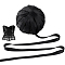Polyester Elastic Cords, Flat, Black, 10mm, about 21.87 Yards(20m)/Skein