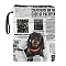 Cloth Book Covers for Paperbacks, Book Sleeves with Zipper, Rectangle, Dog, 290x220mm