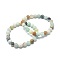 Natural Amazonite Bead Stretch Bracelets, Round, Inner Diameter: 2 inch~2-1/8 inch(5.2~5.5cm), Bead: 10mm