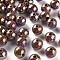 Opaque Acrylic Beads, AB Color Plated, Round, Camel, 10x9mm, Hole: 2mm, about 940pcs/500g