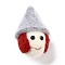 Wool Felt Display Decorations, Witch, Gainsboro, 35~36x31~31.5x65.5~66.5mm