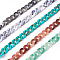 Acrylic Curb Chains, Mixed Color, Link: 13x10~10.5x2.5~3mm, about 70cm/strand, 27.56 inch
