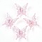 Transparent Acrylic Beads, Butterfly, AB Color Plated, Pink, 25x25x8.5mm, Hole: 1.5mm, about 580pcs/500g