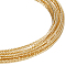 Brass Wire, Textured Round, Real 14K Gold Plated, 1mm