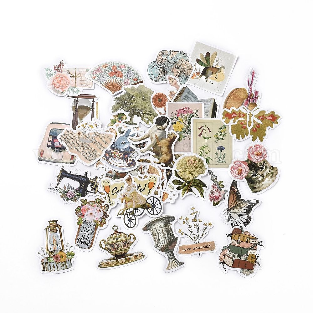 Wholesale Retro Paper Stickers Set - Pandahall.com