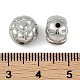 CCBプラスチックビーズ  花  プラチナ  10x7.5mm  穴：1.6mm&nbsp;CCB-G020-10P-3