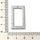 ラックメッキ合金ペンダント  長方形  プラチナ  32x18x1.2mm  穴：1.4mm&nbsp;PALLOY-K023-14P-3