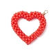 Seed Beads Beaded Charms&nbsp;PALLOY-MZ00357-1