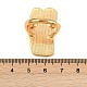 Rectangle Brass Adjustable Ring Components&nbsp;KK-Z122-18G-5