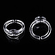Transparent Acrylic Open Cuff Ring Components&nbsp;TACR-ZX018-10A-2