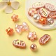 アクリルビーズ  混合図形  オレンジ  8~51x8~51x6~27.5mm  穴：1.8~3.8mm&nbsp;OACR-YW0001-70D-4