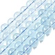 Natural Aquamarine Beads Strands&nbsp;G-G344-A07-8mm-2