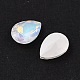 ガラスカボション  多面カット  ティアドロップ  クリアAB  10x7x4mm  72個/セット&nbsp;GLAA-N0028-07D-2