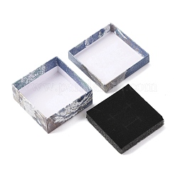 Floral Oil Painting Print Square Cardboard Jewelry Boxes&nbsp;CBOX-A010-01A-04