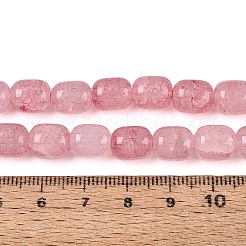 焼き絵の具、ひび割れガラスビーズ、糸  バレル  ミスティローズ  9.5~10x8~8.5mm  穴：0.8~1.4mm  約79~83個/連  29.92~31.5''（76~80センチメートル）&nbsp;DGLA-N019-01B-04