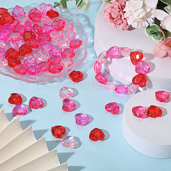 80Pcs 4 Colors Transparent Acrylic Beads&nbsp;TACR-CA0001-33