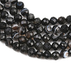 Natural Dyed & Heated Black Agate Beads Strands&nbsp;G-RM250101-C18
