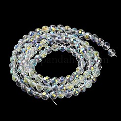 Transparent Electroplate Glass Beads Strands&nbsp;GLAA-Q099-B01-06