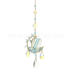 Moon Gemstone Window Hanging Suncatchers&nbsp;HJEW-TA00049
