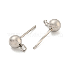 Non-Tarnish 304 Stainless Steel Stud Earring Findings&nbsp;LS-STAS-O004-10C-P