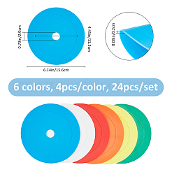 24Pcs 6 Colors TPR Non-Slip Mark Discs for Football Basketball Sports Training&nbsp;AJEW-FH0008-97