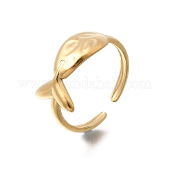 304 Stainless Steel Cuff Open Rings for Women&nbsp;RJEW-T034-02G