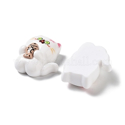 Cartoon White Cat Resin Decoden Cabochons&nbsp;CRES-R203-01H
