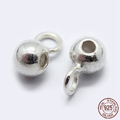925 スターリングシルバーのチューブベイル  ループベイル  銀  7x3.5x4mm  穴：1.5mm&nbsp;STER-K167-047B-S