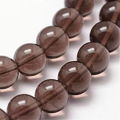 天然石オブシディアンビーズ連売り  ラウンド  キャメル  6mm  穴：1mm  約64個/連  15.7インチ&nbsp;G-D838-6mm-01