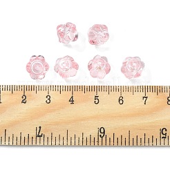 透明なアクリルビーズ  ランタン  ピンク  8.5x10x9.5mm  穴：1.5mm&nbsp;X-TACR-S154-20A-26