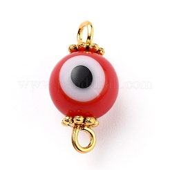 Golden Plated Handmade Lampwork link Connectors&nbsp;PALLOY-JF00543