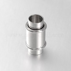 変色しにくい304ステンレススチールのマグネット留め具と接着端  ステンレス鋼色  18x10mm  穴：6mm&nbsp;STAS-N057-24